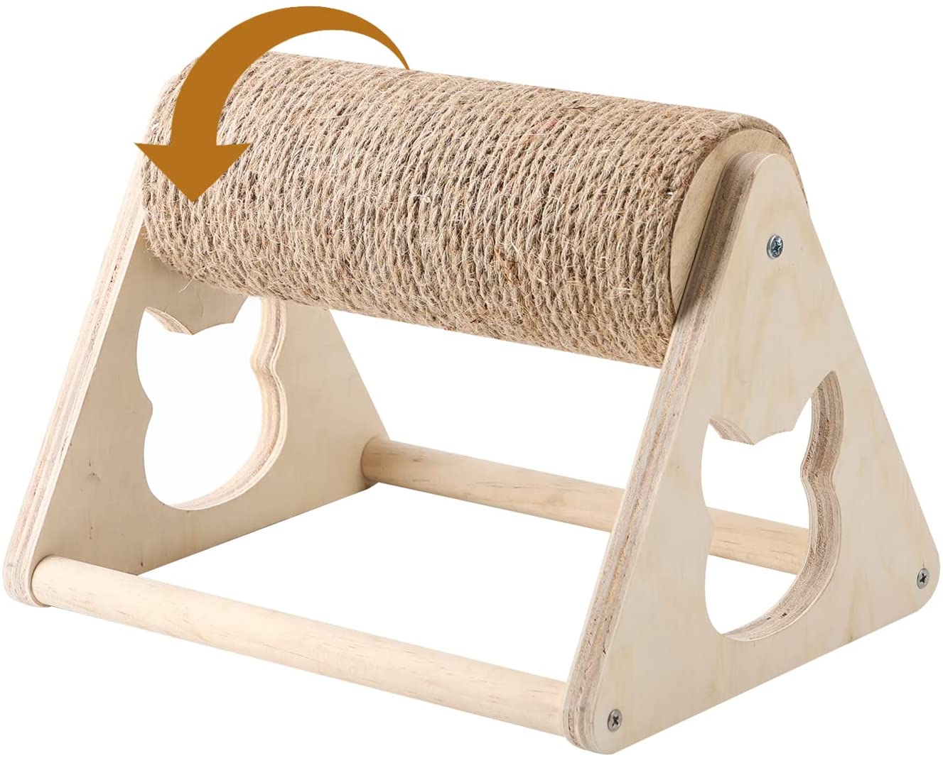 Jute Cat Scratching Post with Rotatable Column and Stable Base