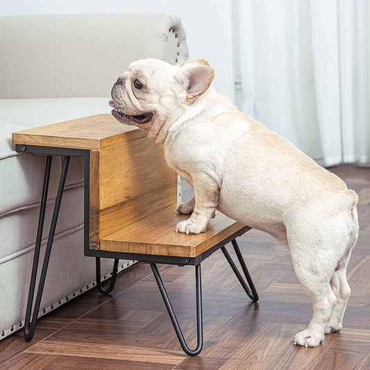 Solid Wood Dog Stairs for Small and Medium Pets Step Stool