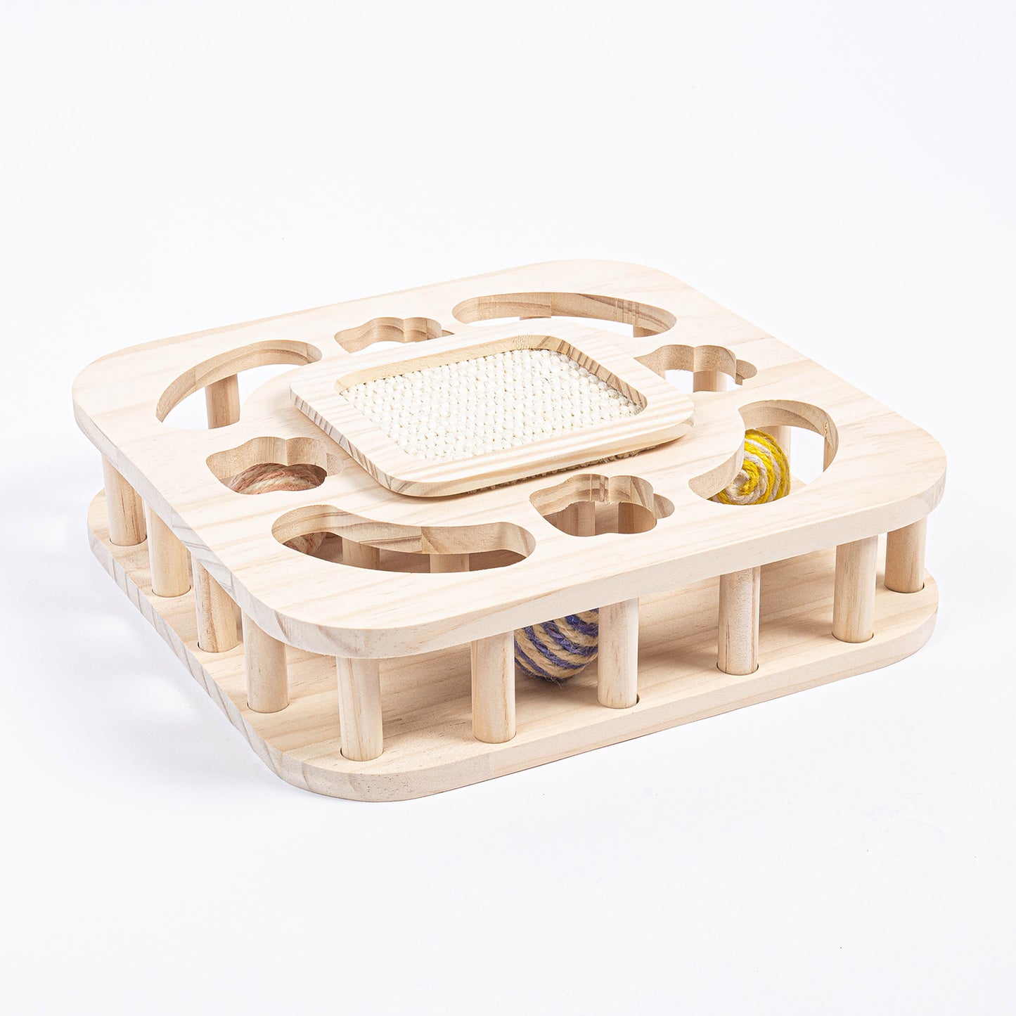 Ball Palace Wooden Cat Toy